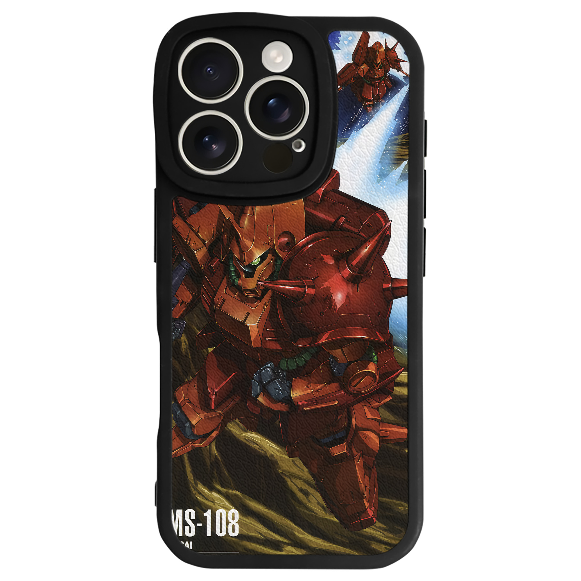 （画像用） 機動戦士ガンダム Mobile Suit Gundam 【iPhone 16シリーズ対応】シリコンスマホケース（レザー調） 材質：シリコン